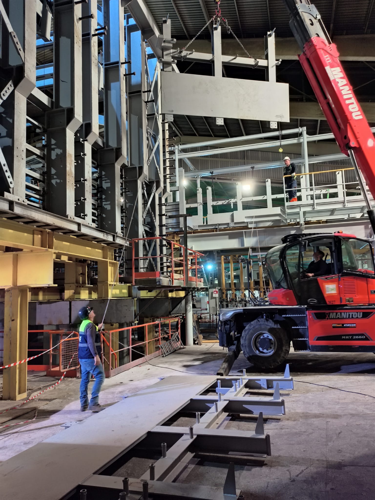 Instalação industrial em execução